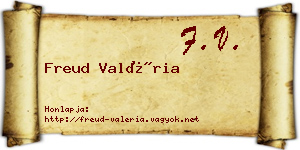 Freud Valéria névjegykártya