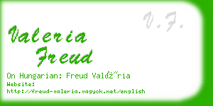 valeria freud business card